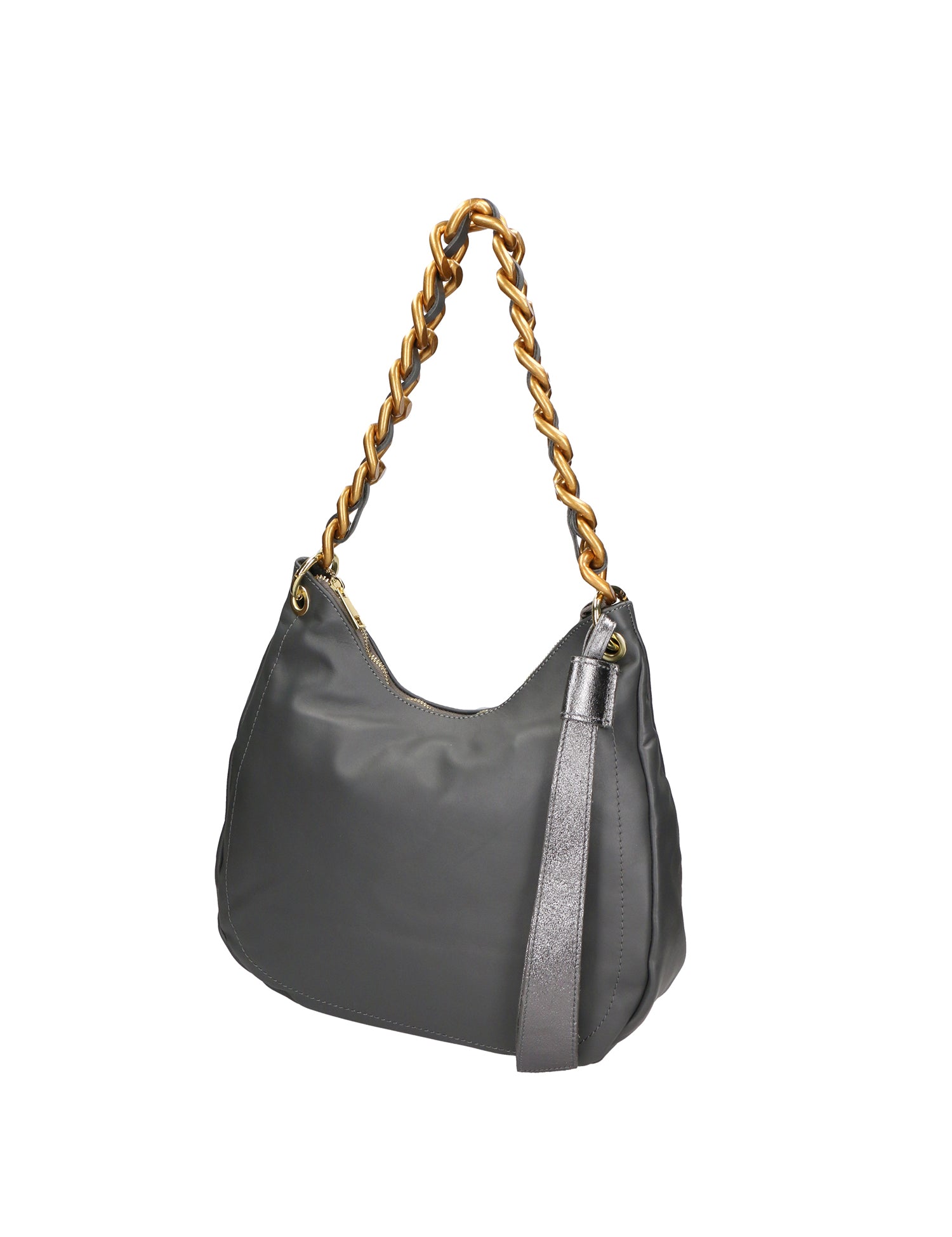 Artemisia Borsa a spalla da donna Vera pelle 05462-S27 GRIGIO L020 FERRO Gave Lux