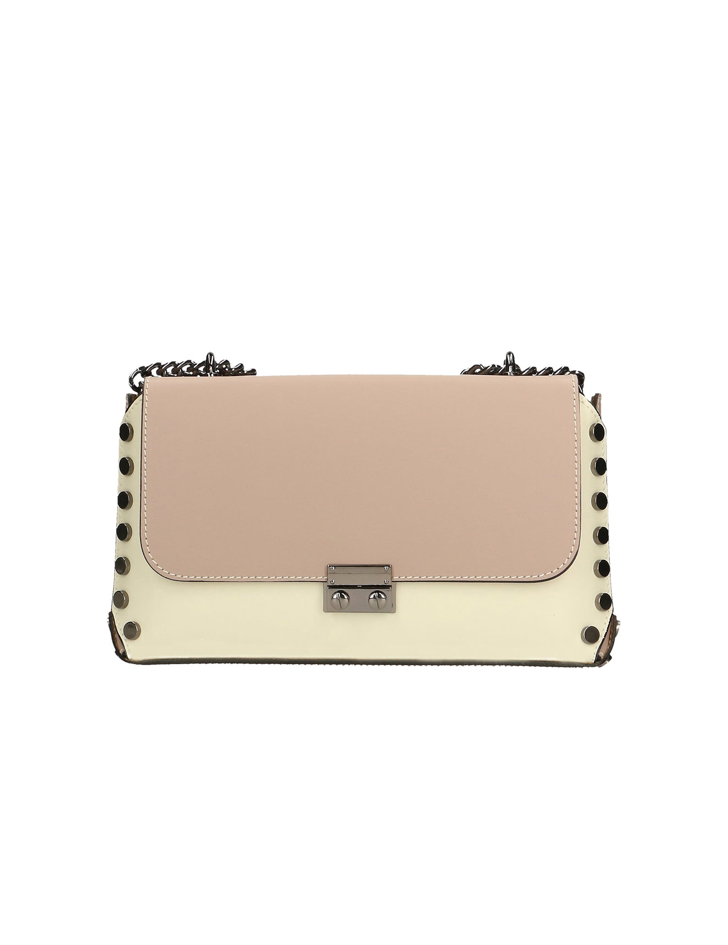 Vera pelle 8641-BEIGE+ROSATA Borsa a tracolla da donna Evanthe Pro Gave Lux