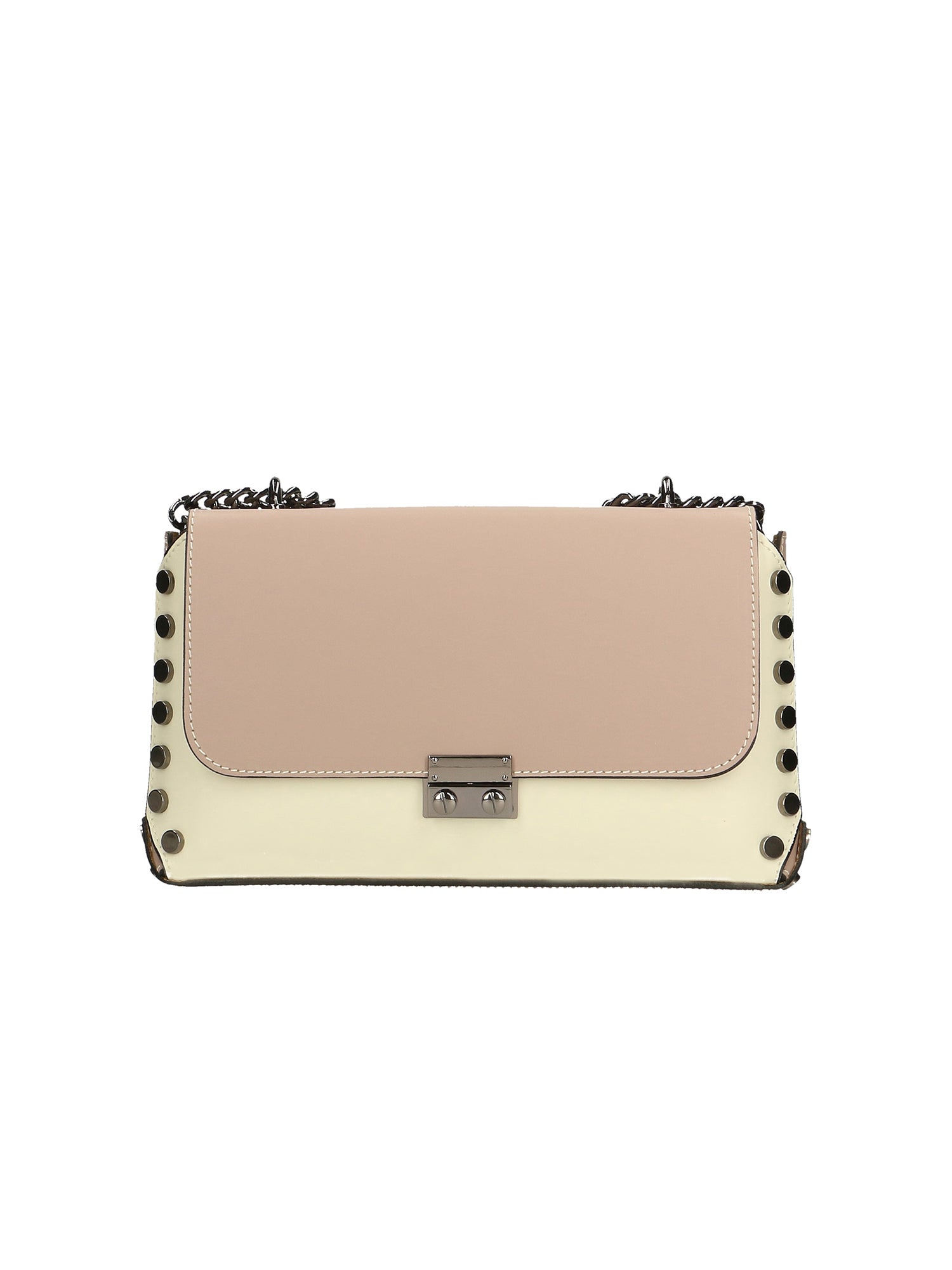 Vera pelle 8641-BEIGE+ROSATA Borsa a tracolla da donna Evanthe Pro Gave Lux
