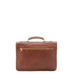 Borsa a mano unisex in vera pelle Made in Italy 4017-MARRONE Alessia Firenze
