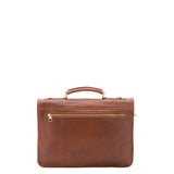 Borsa a mano unisex in vera pelle Made in Italy 4017-MARRONE Alessia Firenze