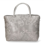 Enza Borsa a mano da donna Vera pelle 8007023FBG-020 GRIGIO CHIARO Gave Lux
