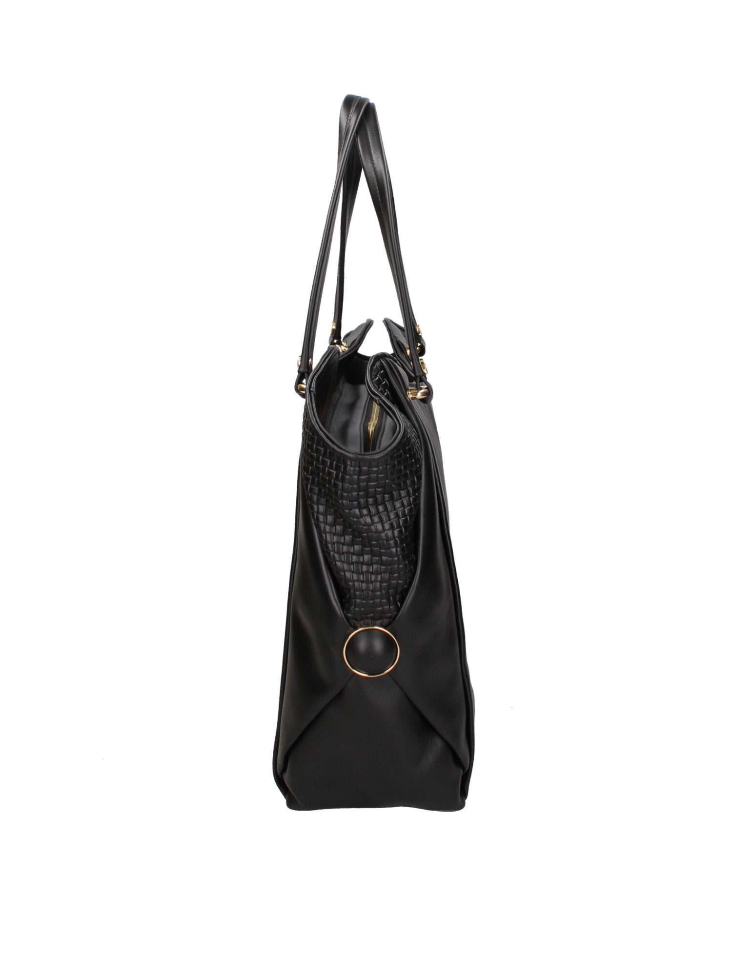 Valoria Ultra Borsa a spalla da donna 100% vera pelle B17203-NERO Braccialini