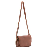 Borsa a tracolla da donna 100% vera pelle 4582-MARRONE Alessia Firenze