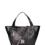 Borsa a mano da donna 100% vera pelle JR-W-1098-TY-BLACK + SILVER John Richmond