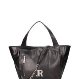 Borsa a mano da donna 100% vera pelle JR-W-1098-TY-BLACK + SILVER John Richmond