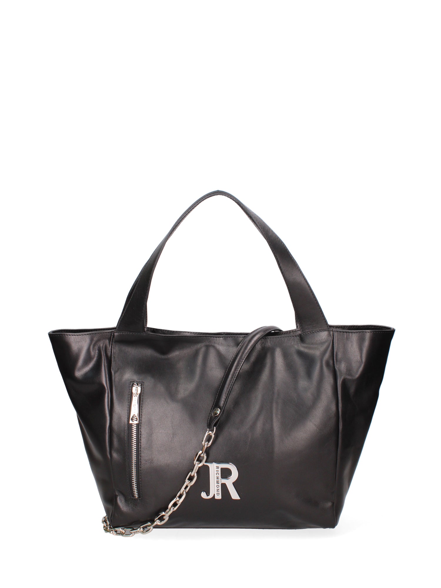 Borsa a mano da donna 100% vera pelle JR-W-1098-TY-BLACK + SILVER John Richmond