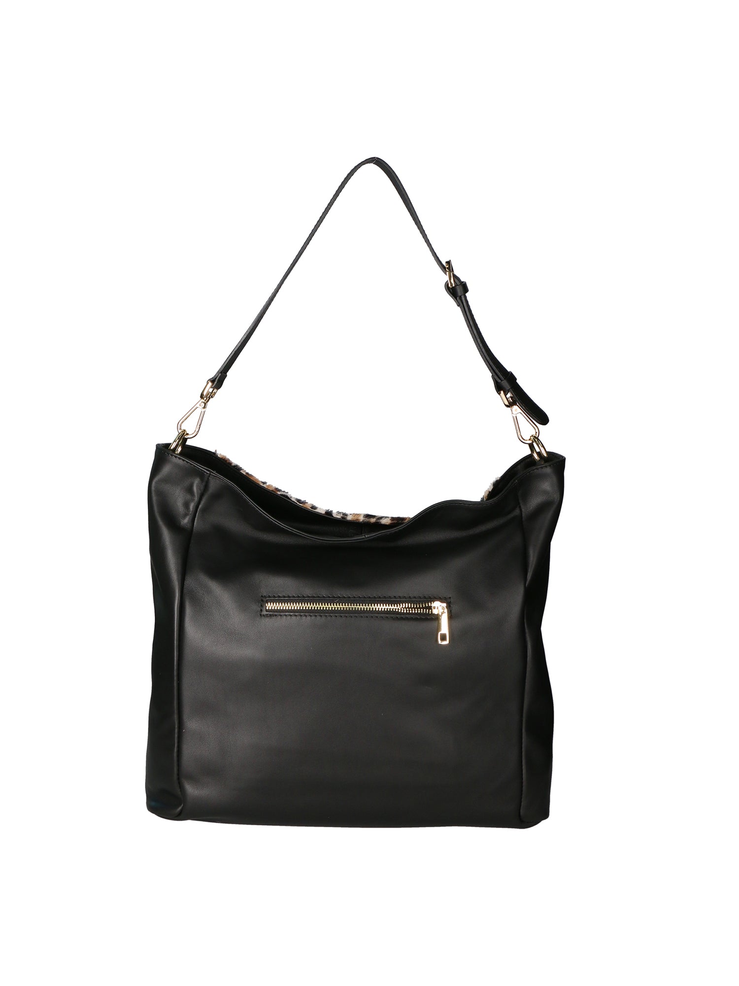 Asia Borsa a spalla da donna Vera pelle 05475-LEO BIANCO NERO 028 Gave Lux