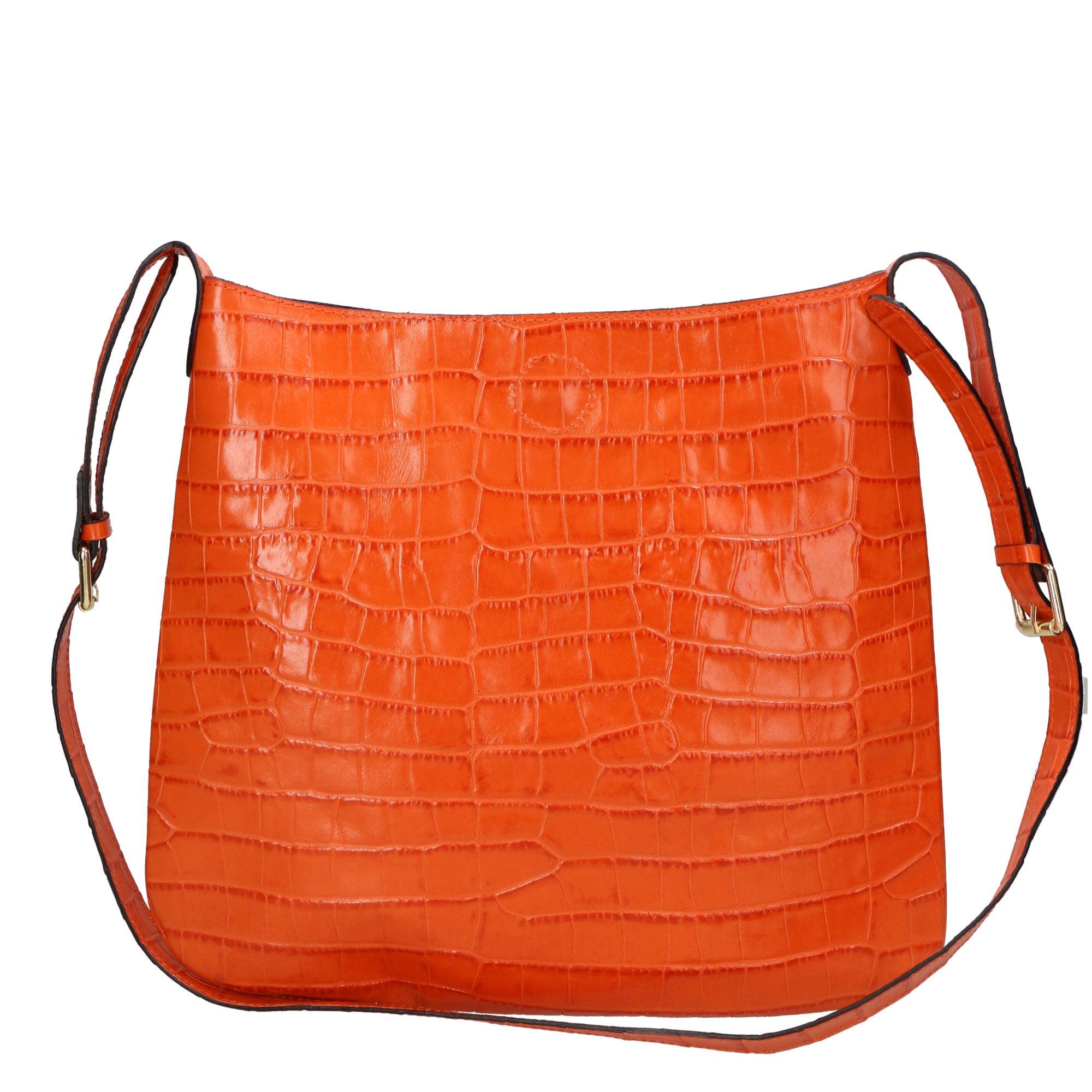 Borsa a tracolla da donna Pelle stampata cocco MYB-6029-FW-ARANCIONE My Best Bag