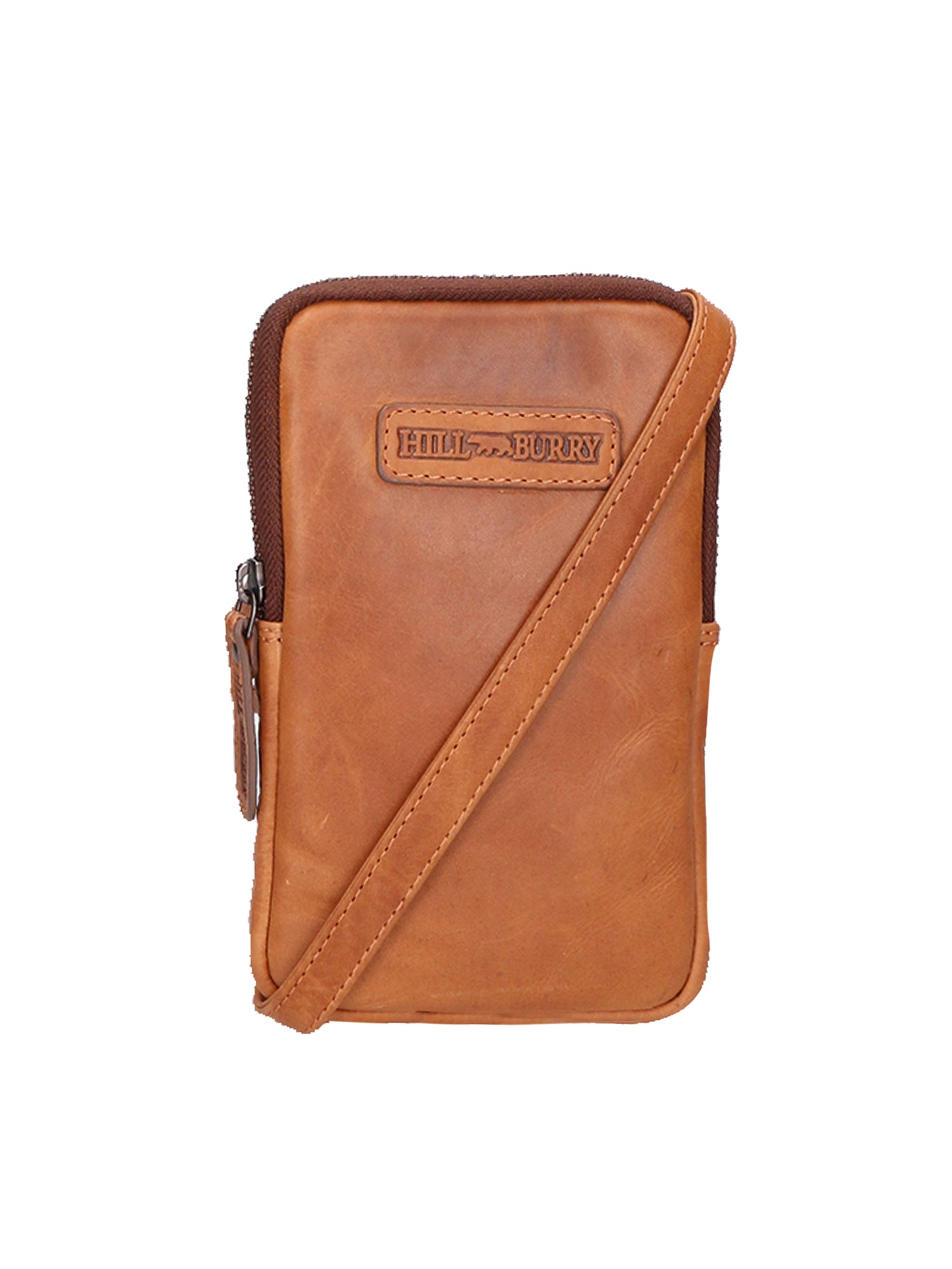 Porta Cellulare da uomo in Vera Pelle RFID HILB-15097-CUOIO Hill Burry