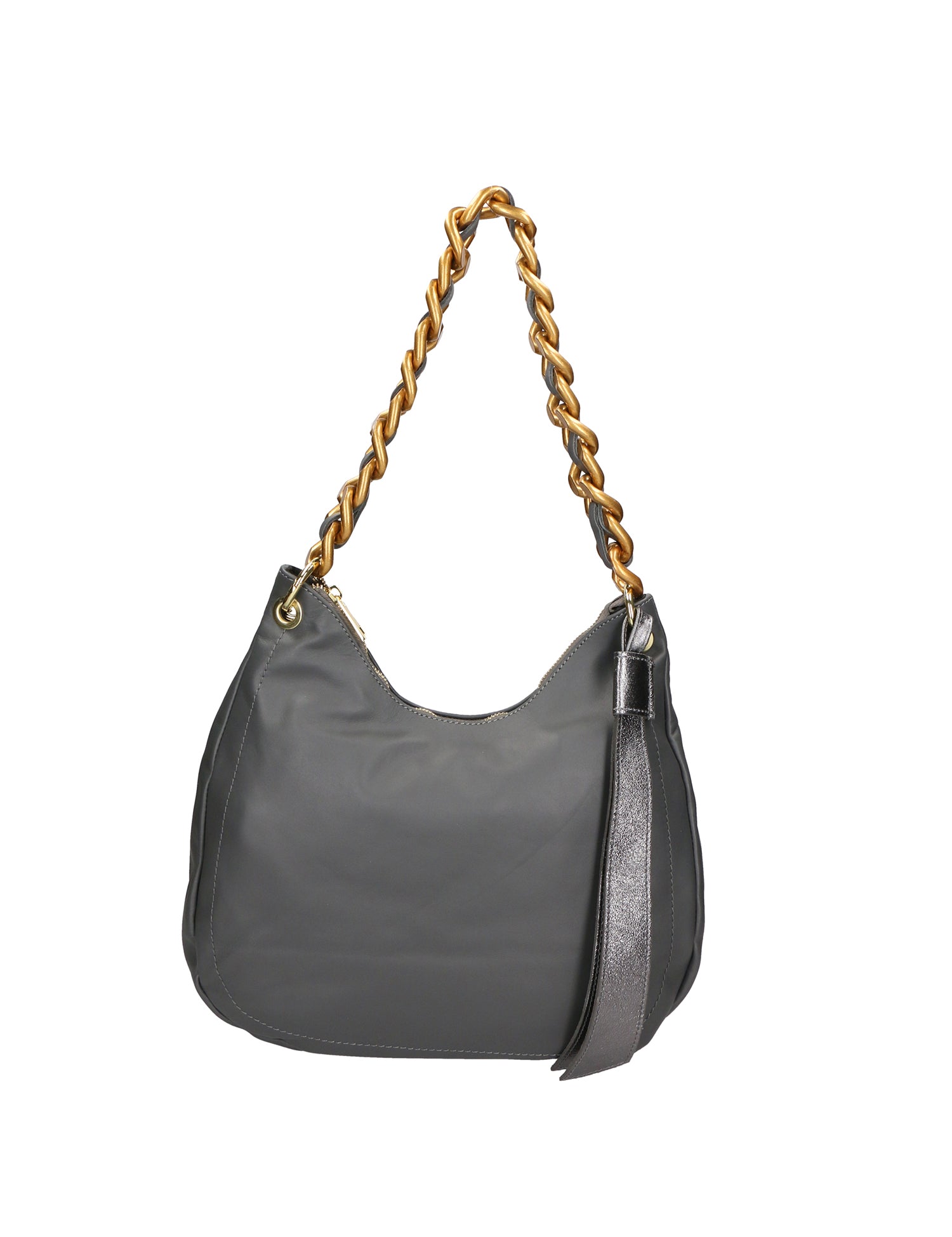 Artemisia Borsa a spalla da donna Vera pelle 05462-S27 GRIGIO L020 FERRO Gave Lux