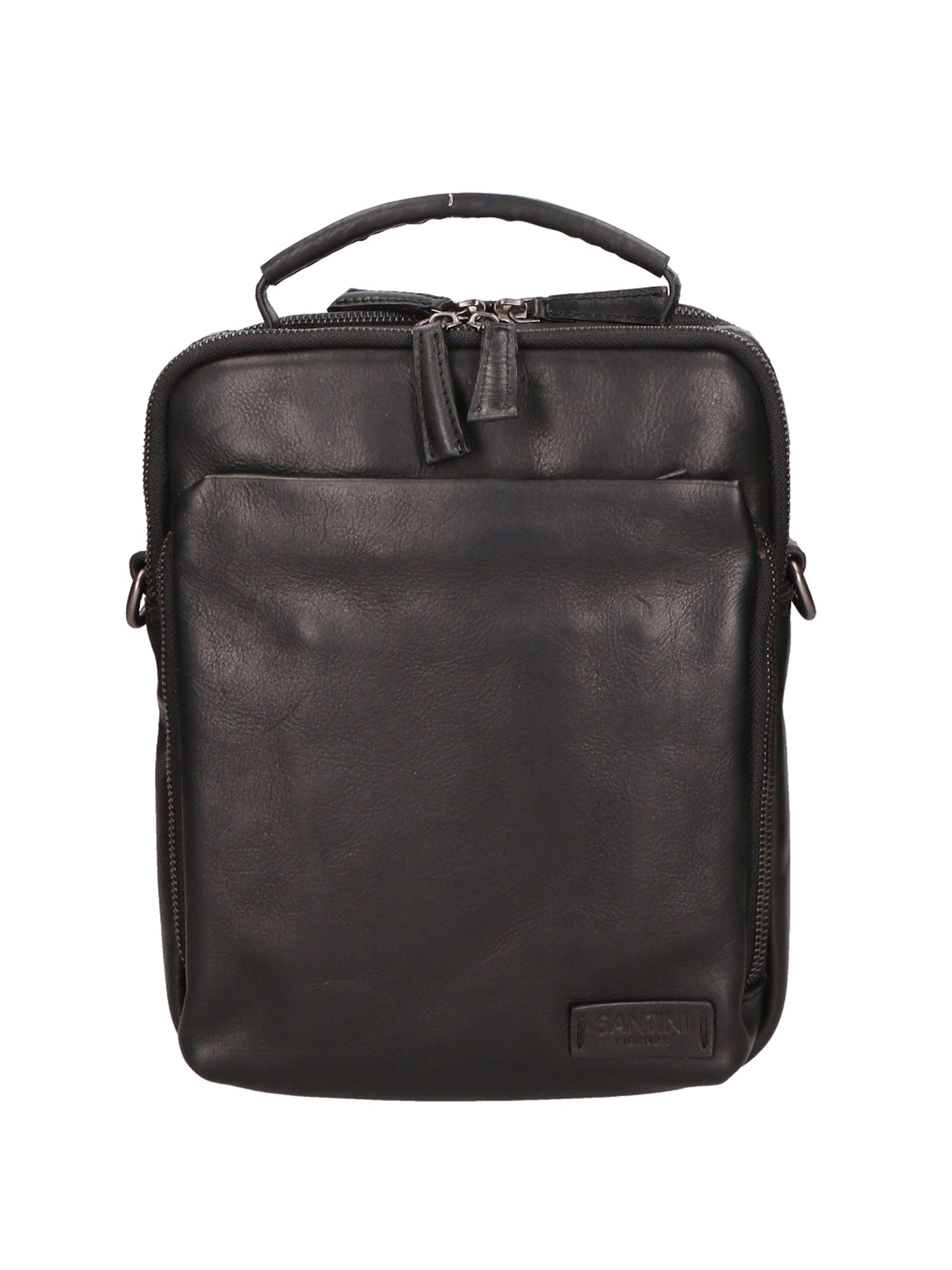 Borsa a mano unisex in vera pelle 100% Made in Italy SN5861647-BLACK Santini Firenze