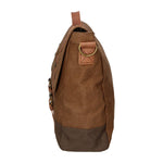 Minerva Borsa a mano unisex Canvas e pelle ZG3011-FANGO TAUPE Gave Lux