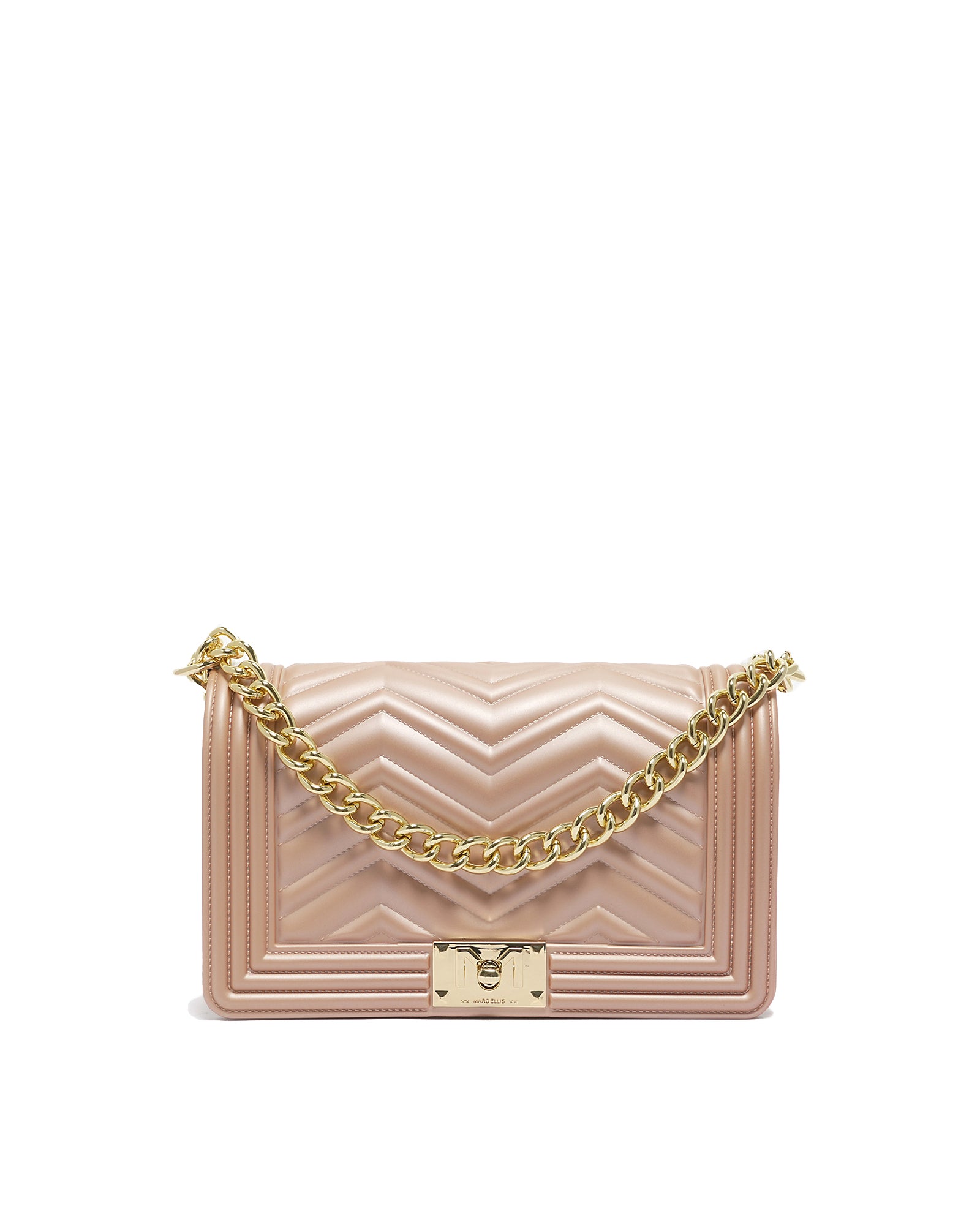 Borsa a mano da donna 100% Pvc FLAT M MANHATTAN-TERRA + LIGHT GOLD Marc Ellis