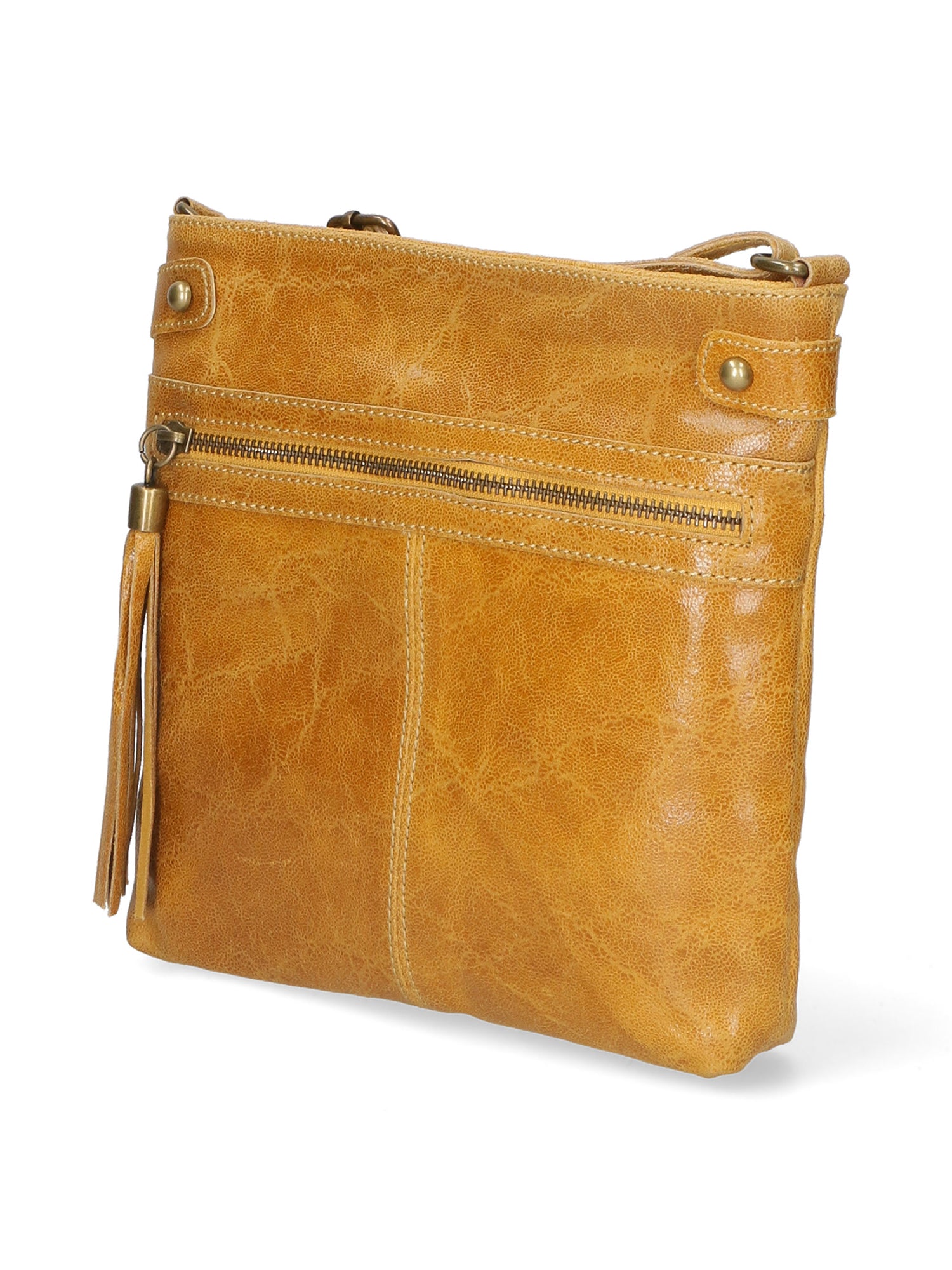 Carmen Borsa a tracolla da donna Vera pelle 10034-GIALLO Gave Lux