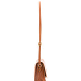 Borsa a tracolla da donna 100% vera pelle 4582-MIELE Alessia Firenze