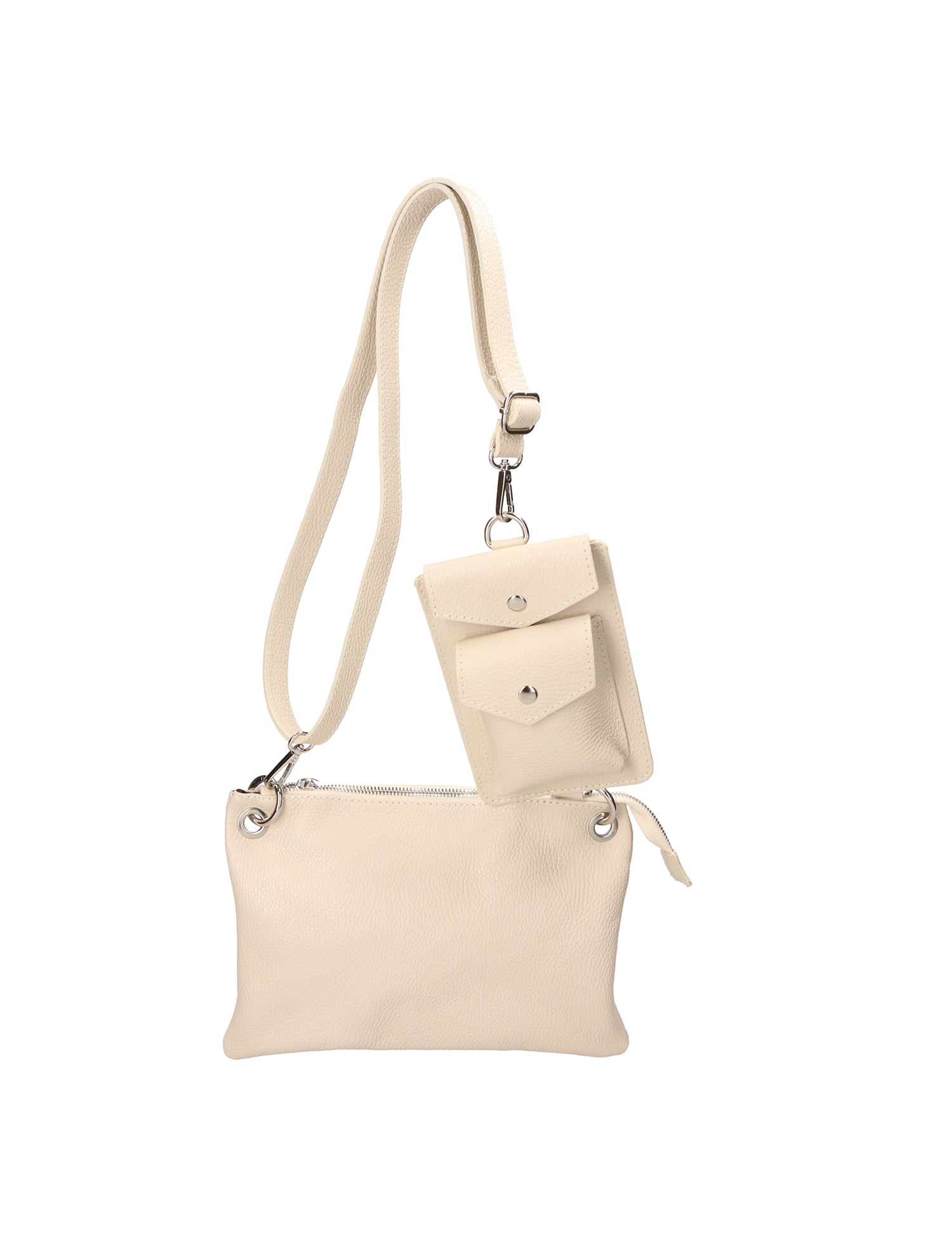 Ifigenia Borsa a tracolla da donna Vera pelle 05932-D37 LATTE MILK Gave Lux