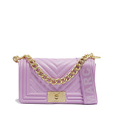 Borsa a mano da donna 100% Pvc FLAT S-ORCHID BOUQUET + OFF GOLD Marc Ellis