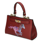 Noel Borsa a mano da donna Vera pelle 04265-D10 ROSSO SCURO DARK RED Gave Lux