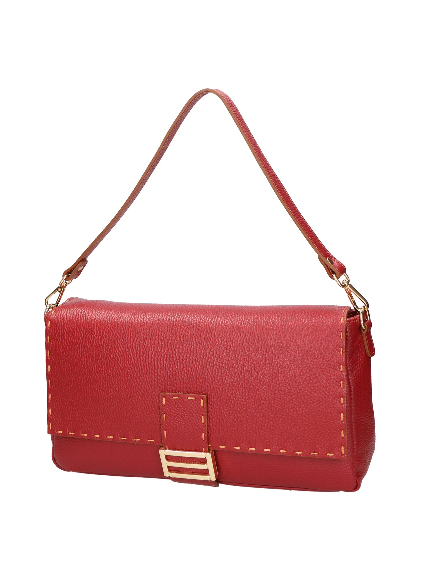 Walda Borsa a spalla da donna Vera pelle 06868-D10 ROSSO SCURO Gave Lux
