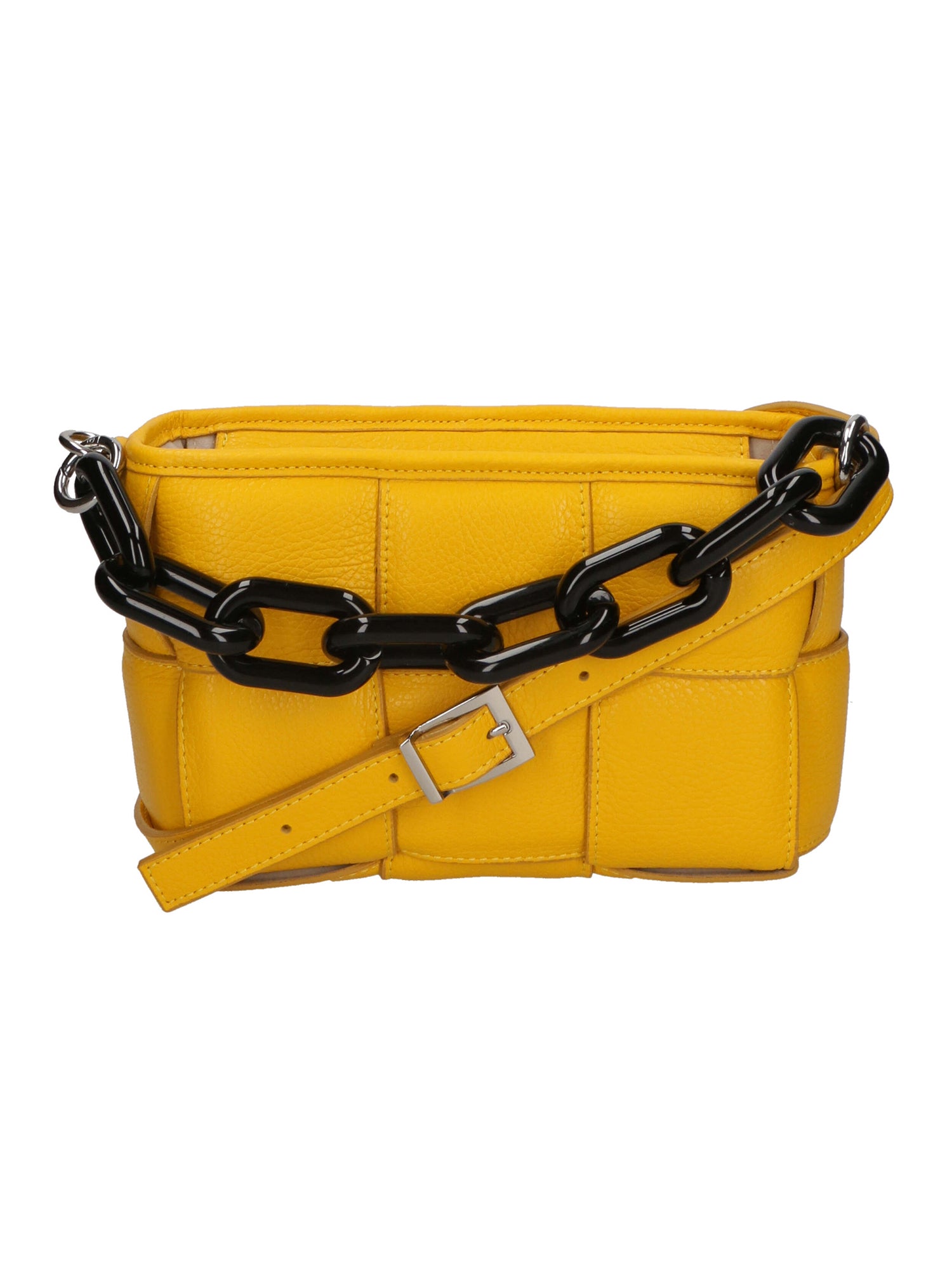 Aida Borsa a mano da donna Vera pelle 04722-D04 GIALLO YELLOW Gave Lux