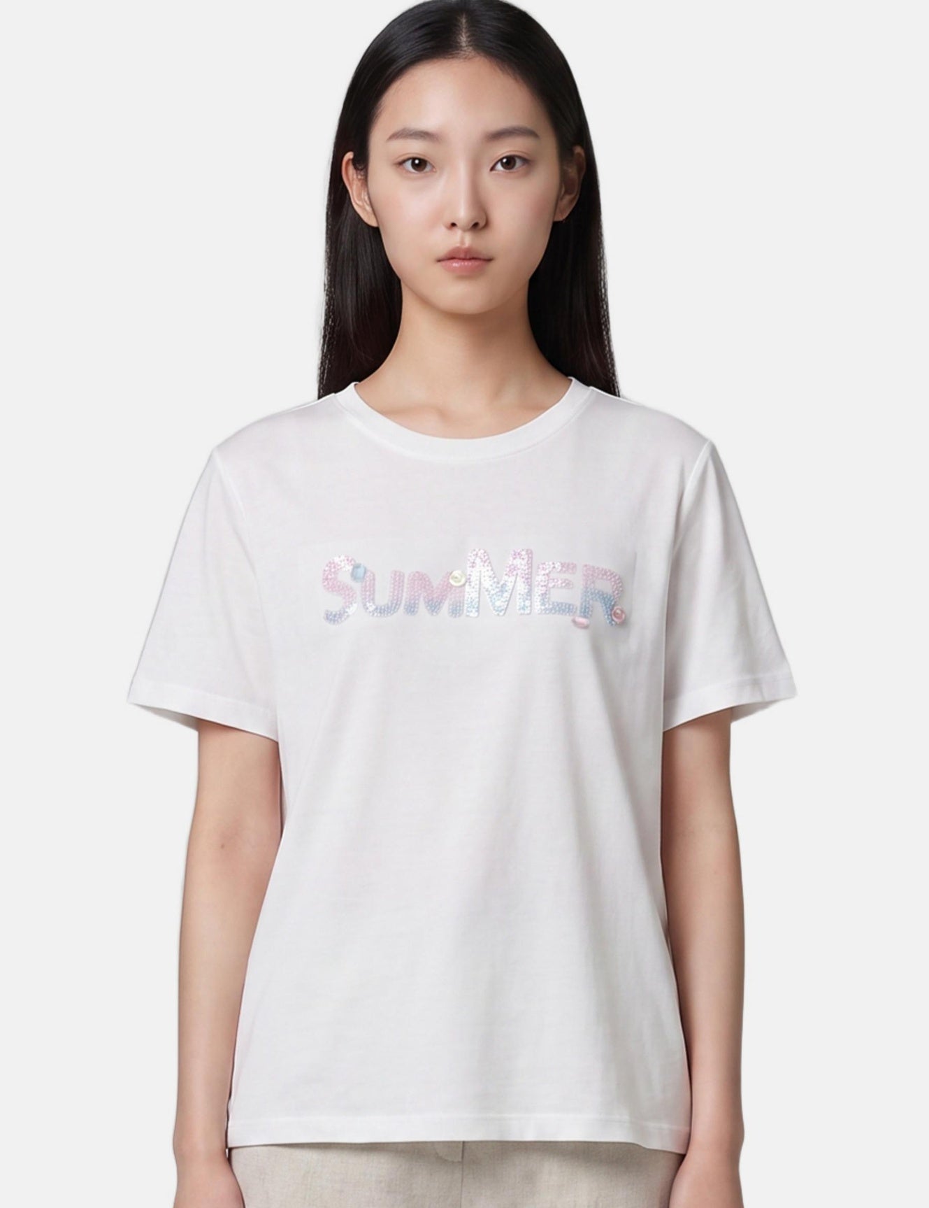 T-shirt in 83,4% Cotone 16,6% Poliammide Rosa