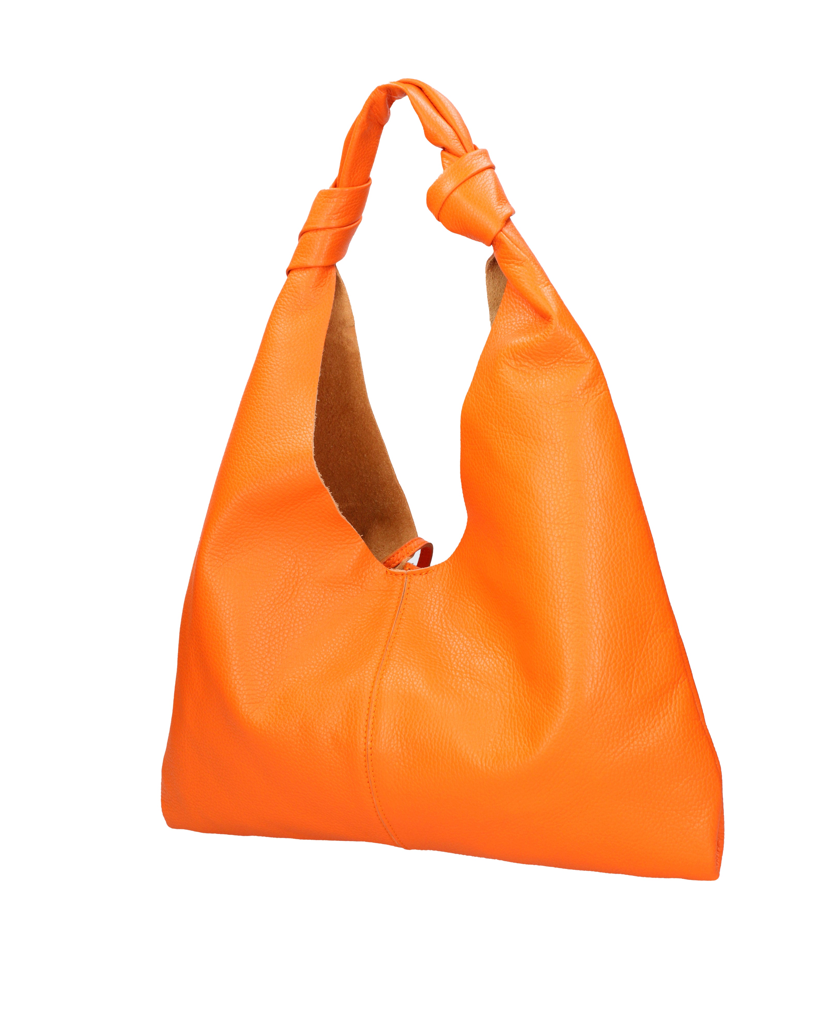 Borsa a spalla da donna 100% vera pelle 07156-D29 ARANCIONE Viola Castellani