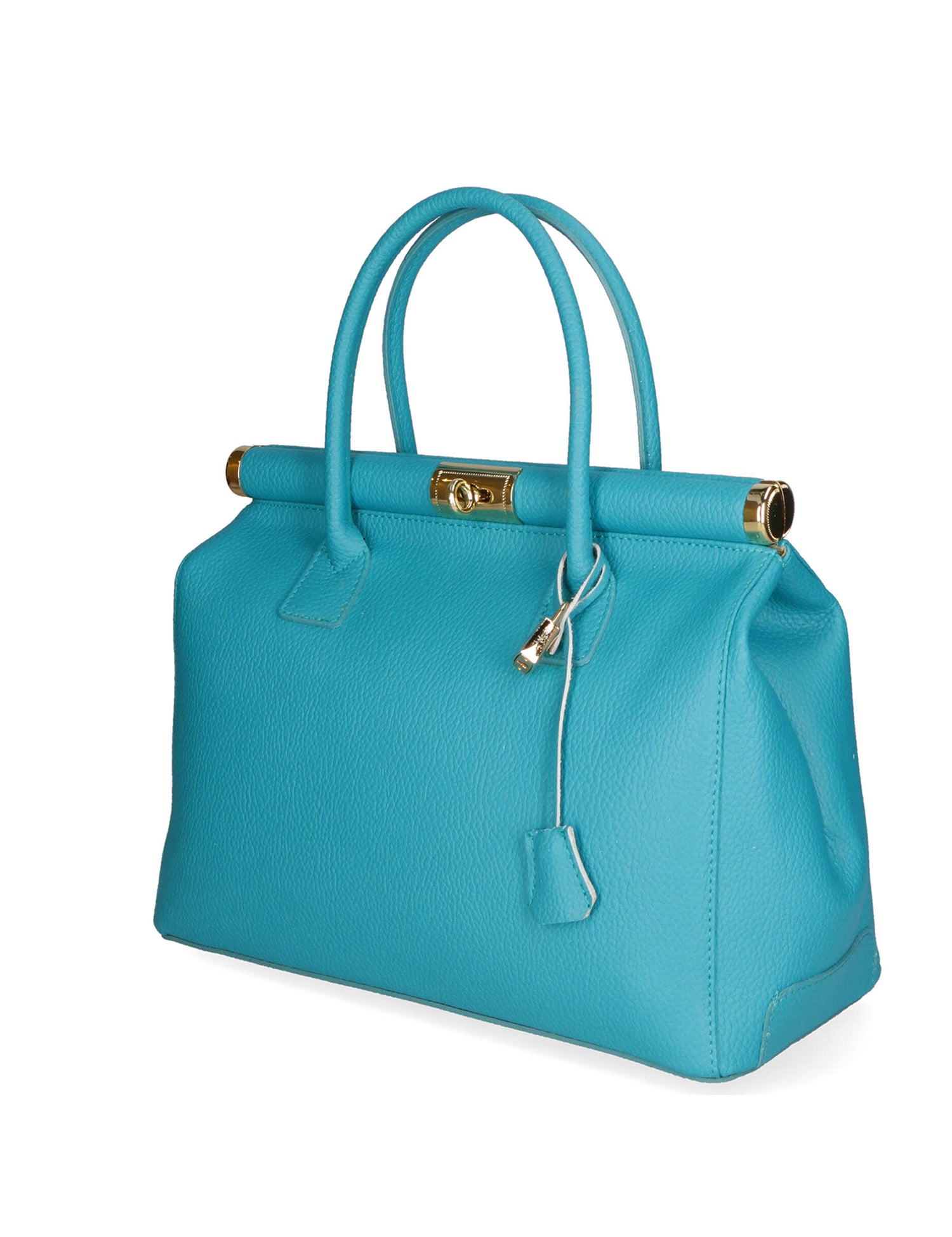 Aleria Borsa a mano da donna Vera pelle 8005-D32 TURCHESE Gave Lux