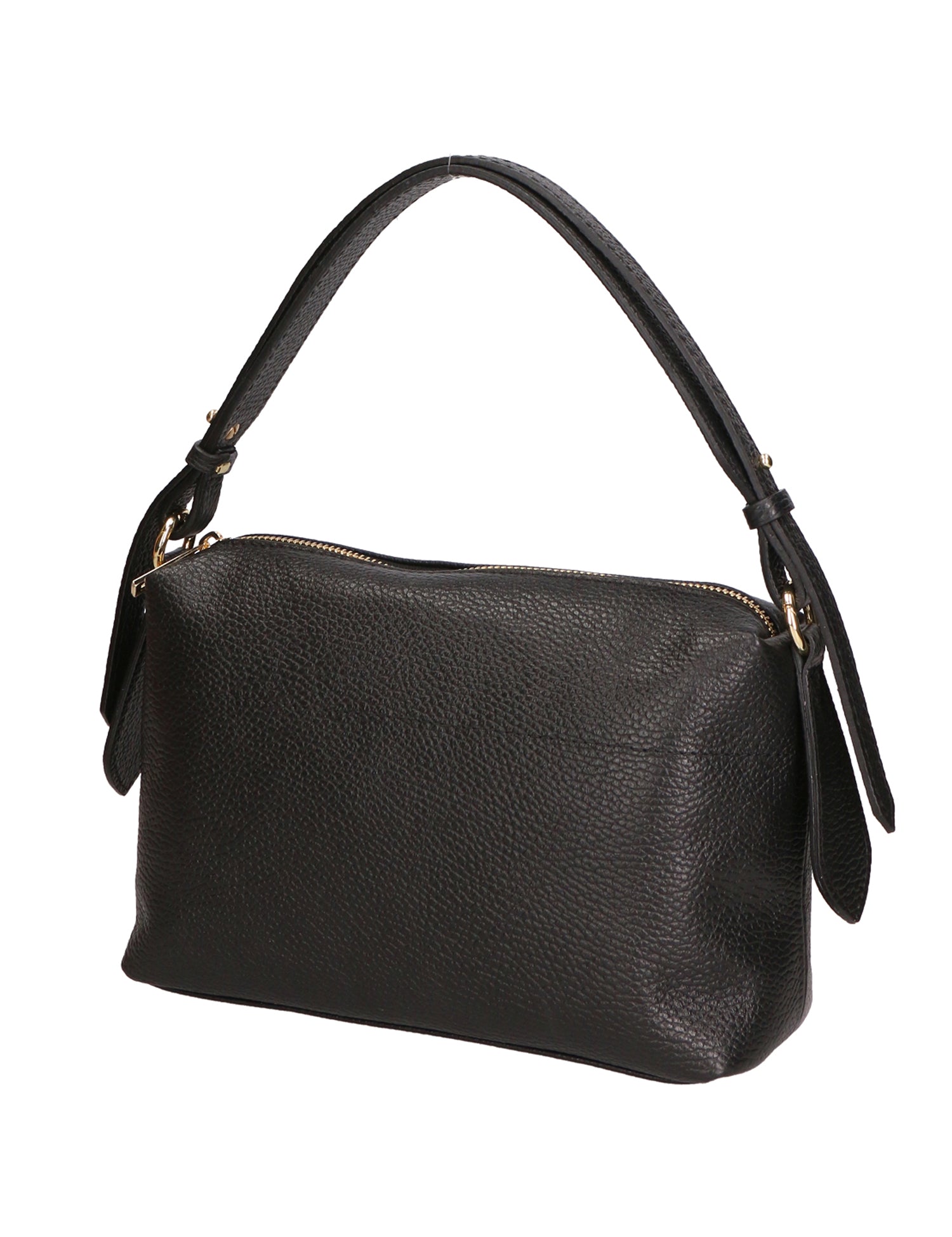Vivienne Borsa a spalla da donna Vera pelle 06674-D28 NERO + D28 NERO Gave Lux