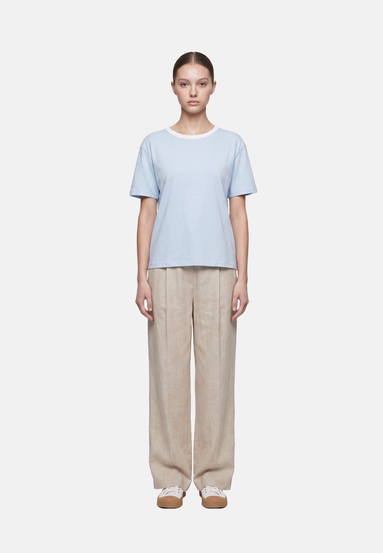 T-shirt in Cotone Azzurro