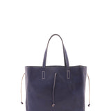 Borsa a mano unisex vera pelle Made in Italy 4611-BLU Alessia Firenze