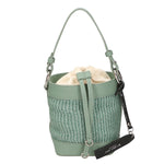 Borsa a secchiello da donna Misto pelle e tessuto MYB-05166-SS-331+S96 MENTA My Best Bag
