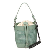 Borsa a secchiello da donna Misto pelle e tessuto MYB-05166-SS-331+S96 MENTA My Best Bag