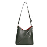 Carmine Borsa a spalla da donna Vera pelle 05442-LU14 VERDE SCURO DARK GREEN Gave Lux