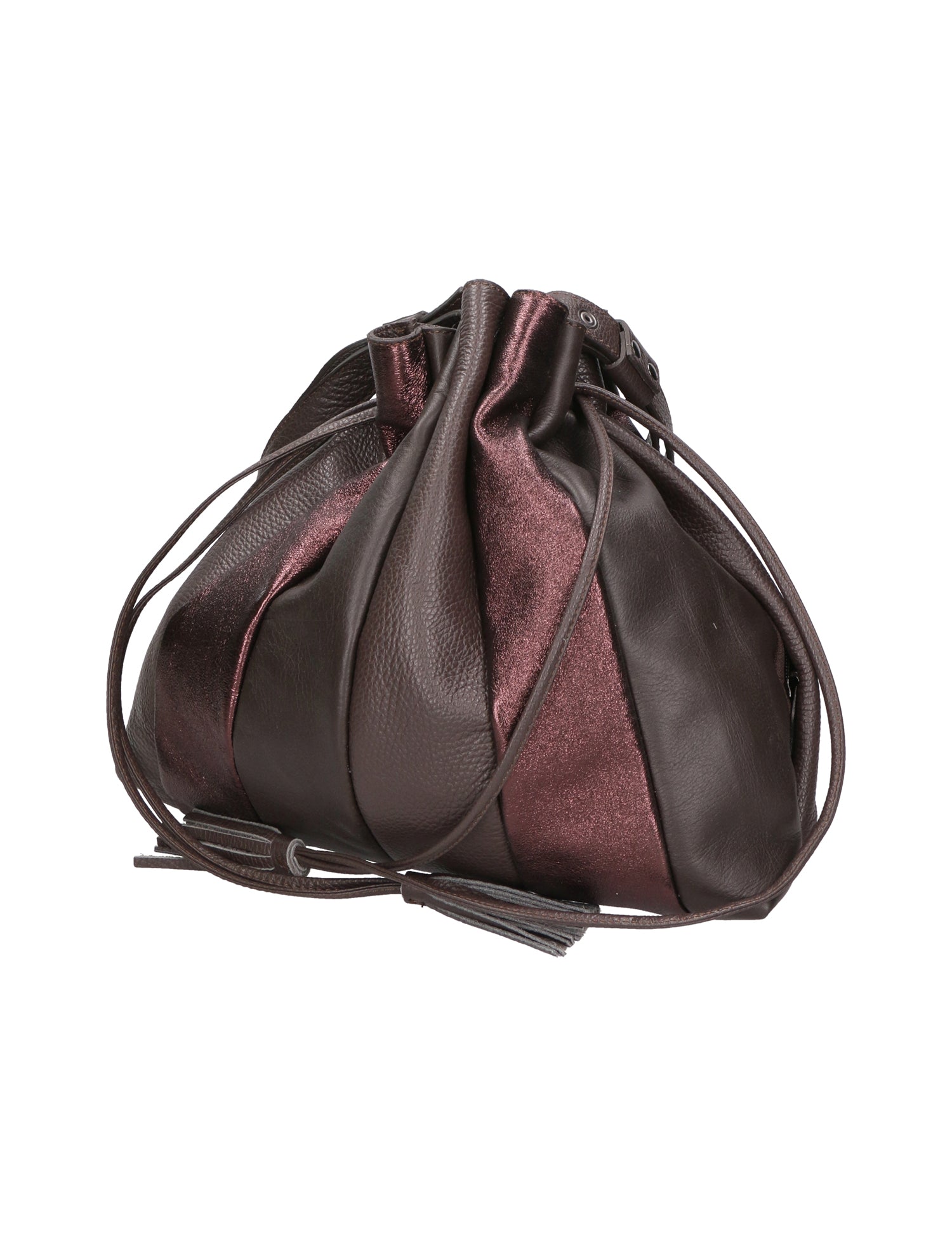 Nunzia Borsa a spalla da donna Vera pelle 576042-T.MORO DARK BROWN Gave Lux