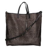 Borsa a mano da donna Paglia e pelle MYB-7027-SS-NERO My Best Bag
