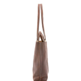 Borsa a spalla unisex in vera pelle Made in Italy 4610-TESTA DI MORO Alessia Firenze