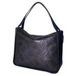 Aura Borsa a spalla da donna Vera pelle stampata lizard 05517-D24 BLU JEANS L033 BLU Gave Lux
