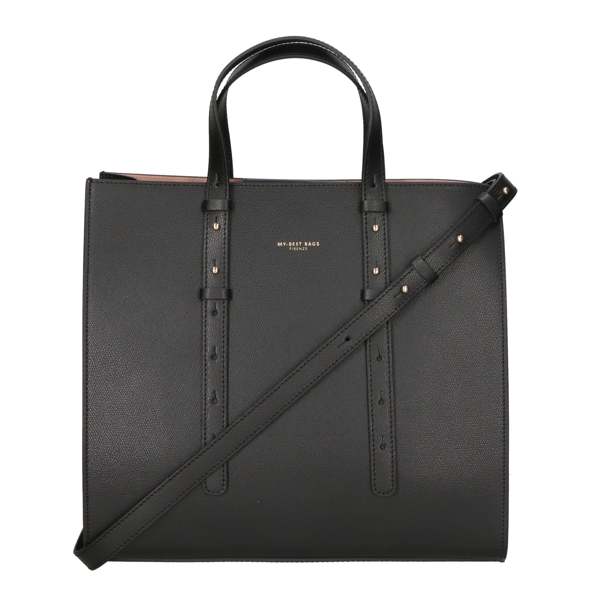 Borsa a mano da donna 100% pelle MYB-8001-FW-NERO My Best Bag