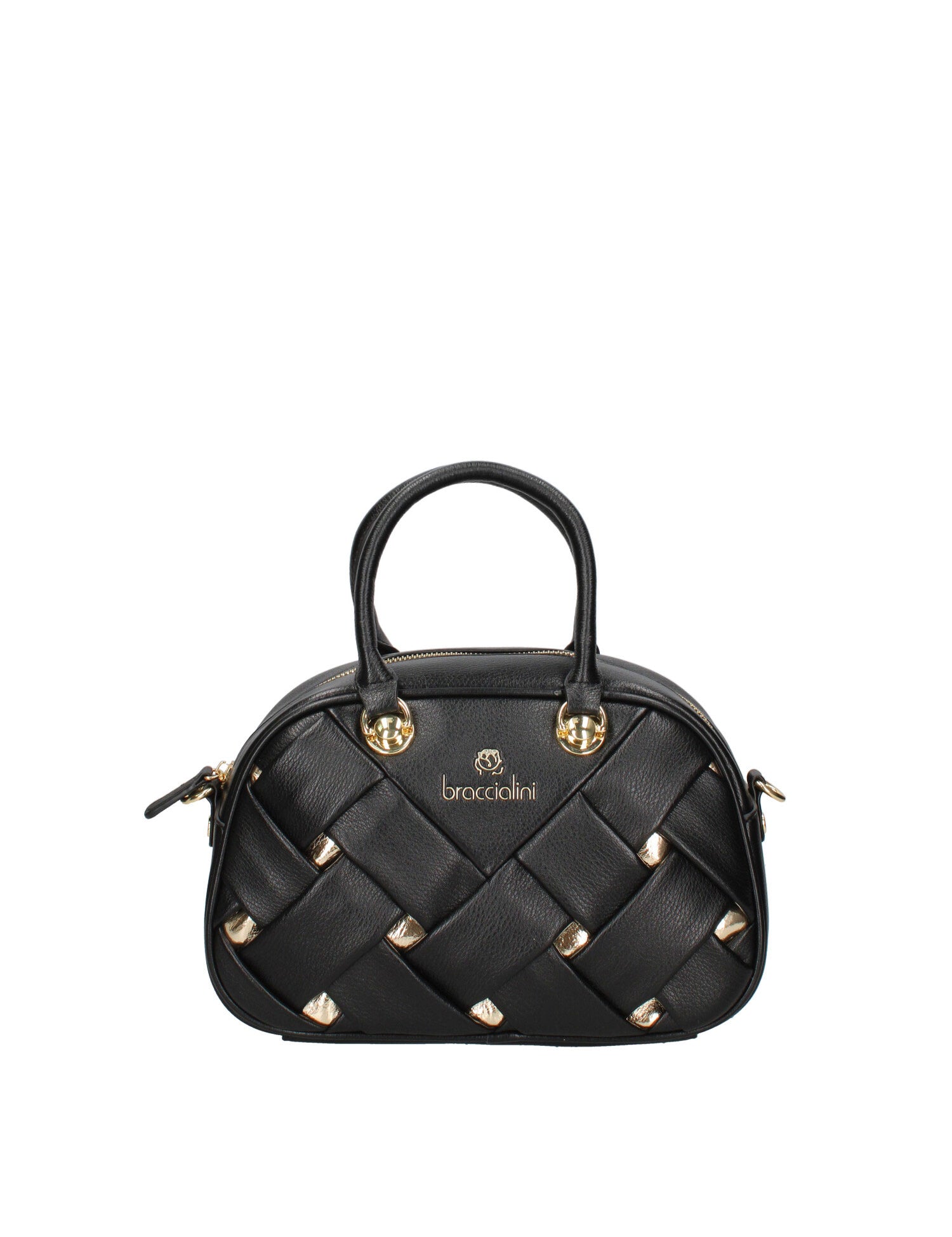 Edera Elite Borsa a mano da donna 100% poliuretano B17154-NERO Braccialini