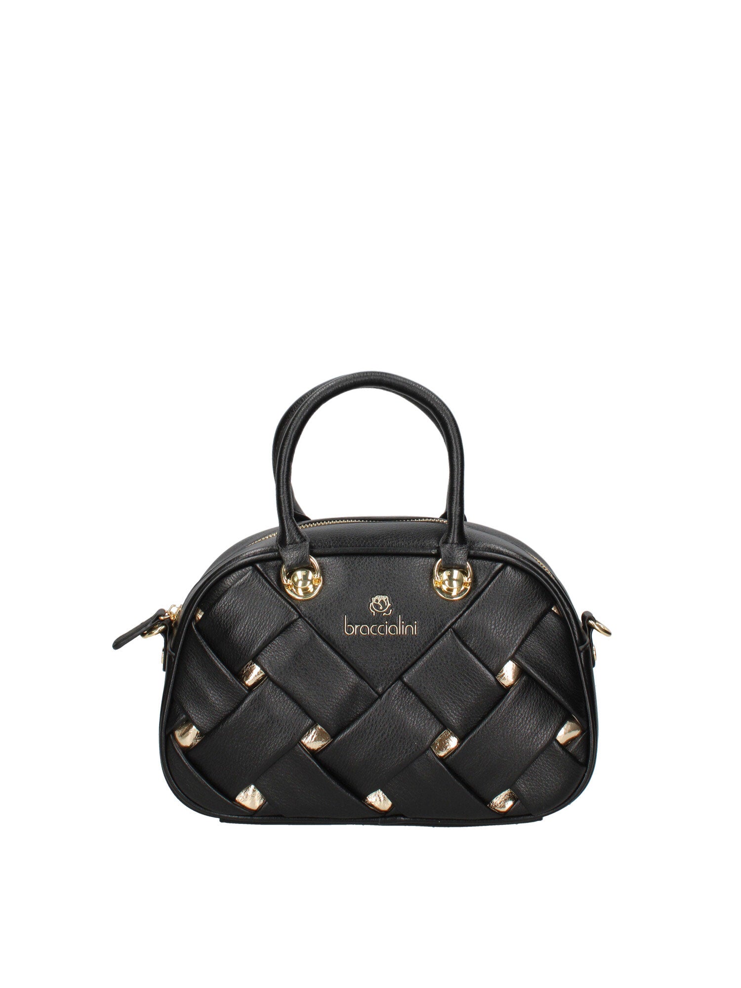 Edera Elite Borsa a mano da donna 100% poliuretano B17154-NERO Braccialini