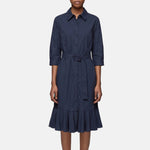 Vestito in Cotone Blu Scuro