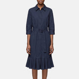 Vestito in Cotone Blu Scuro