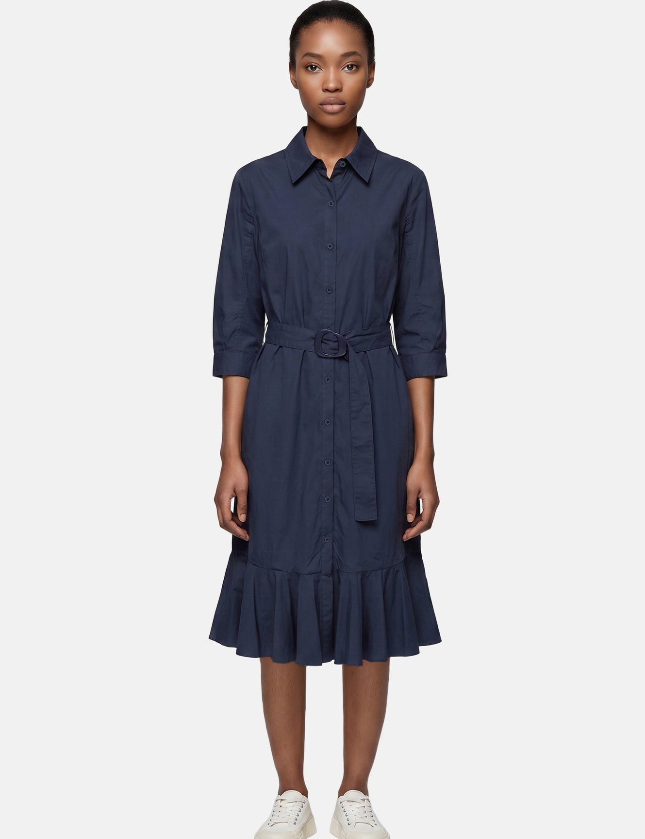 Vestito in Cotone Blu Scuro