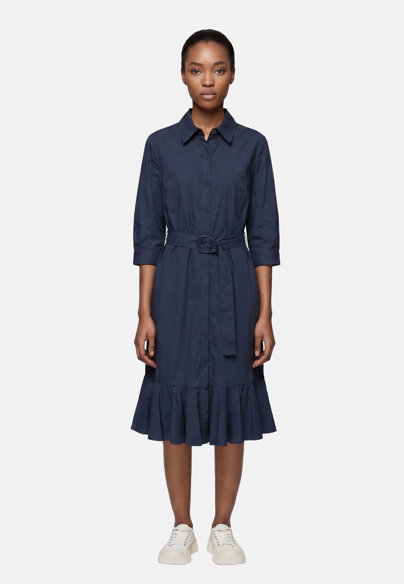 Vestito in Cotone Blu Scuro