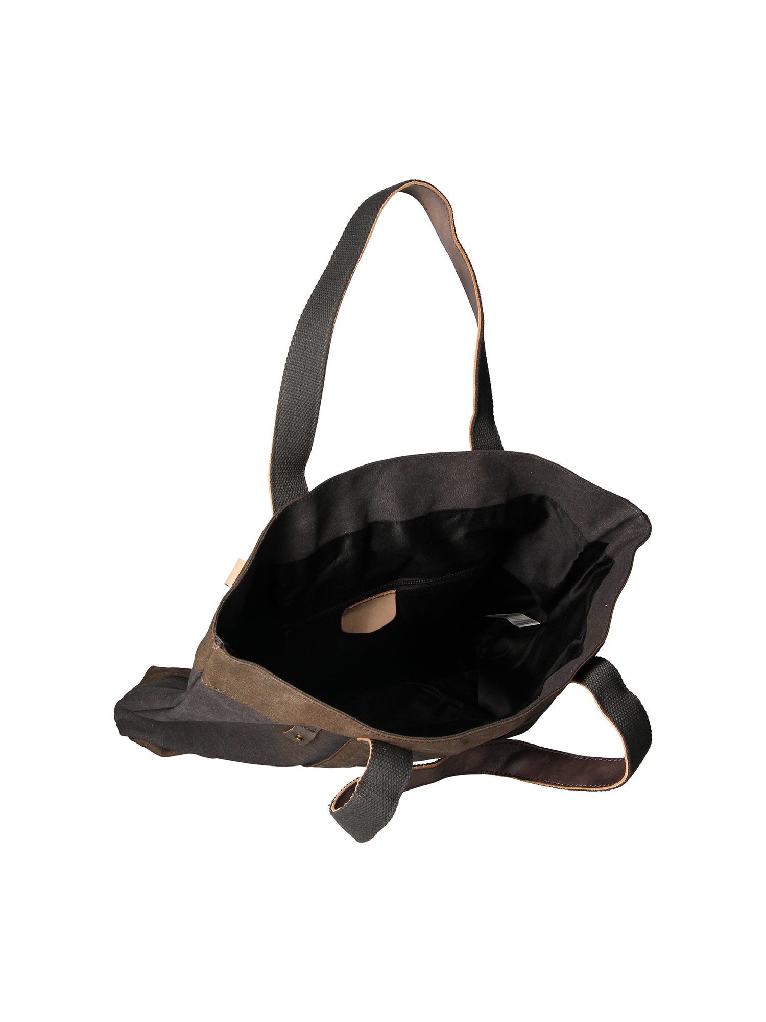 Maura Borsa a mano unisex Canvas e pelle ZG3012-NERO BLACK Gave Lux