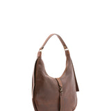 Borsa a spalla da donna 100% vera pelle 4607-TESTA DI MORO Alessia Firenze