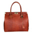 Deborah Borsa a mano da donna Pelle Croco Stampata 7727-C17 CUOIO COGNAC Gave Lux
