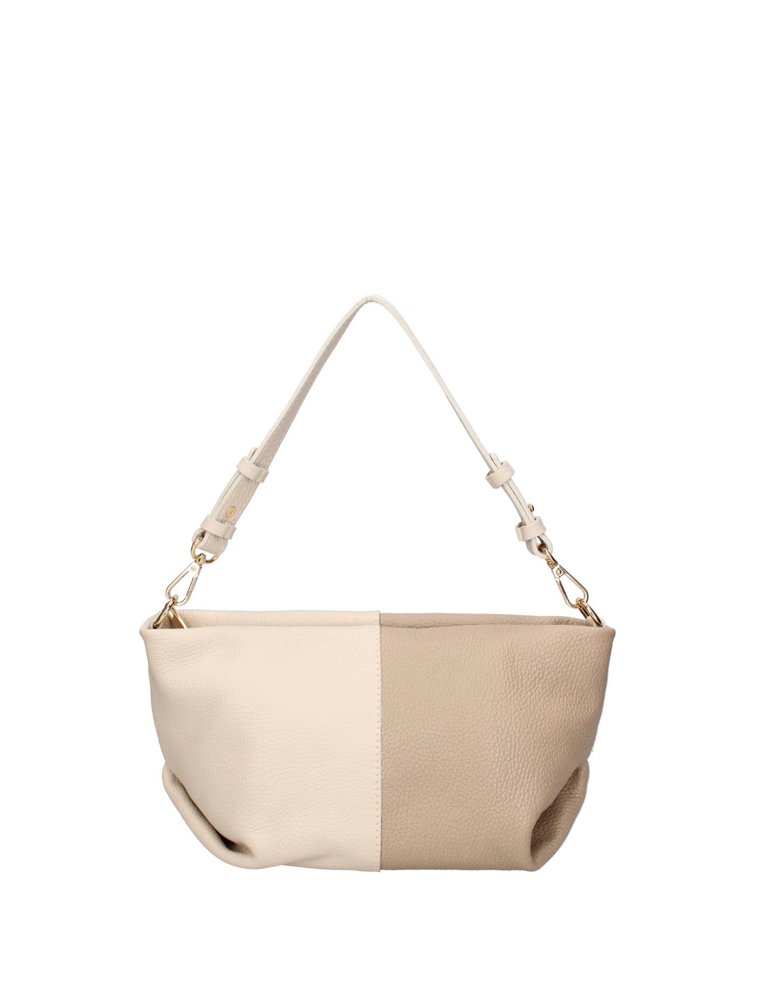 Borsa a spalla da donna Vera pelle 07165-D37 LATTE+D05 TAUPE Roberta Rossi