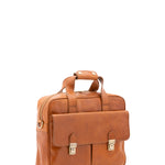 Borsa a mano unisex in vera pelle Made in Italy 4575-MIELE Alessia Firenze